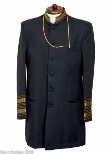 Quick Ship Clergy Jacket 004 (BLACK/GOLD)