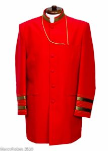 QUICK SHIP CLERGY JACKET 004 (RED/GOLD)