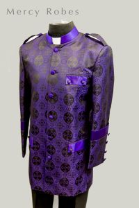Clergy Jacket Style CJ041 (Purple/Black Lt)