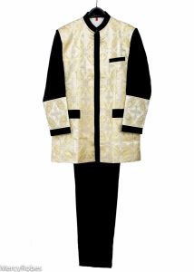 Mens Clergy Jacket & Pants Style CCJ0855 (Black/Gold Lt) 54 Long
