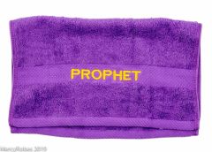 Preaching Hand Towel Prophet (Purple/Gold)