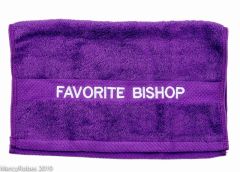 Preaching Hand Towel Favorite Bishop (Purple/White)