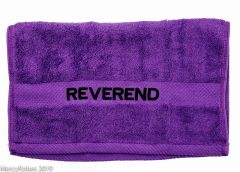 Preaching Hand Towel Reverend (Purple/Black)