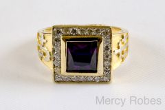 MENS CLERGY RING STYLE 003 (PURPLE)