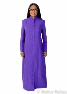 Womens Aw 33 Button Cassock Clergy Robe (Roman Purple)