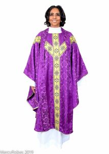 Chasuble & Stole Style Smq2000 (Purple/Gold)
