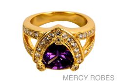 Womens Clergy Ring Subs432 G-Purple