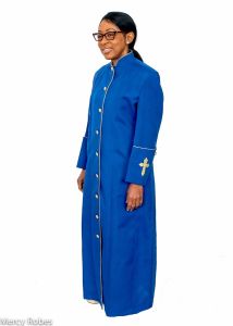 Womens Clergy Robe Style LR117 (Royal/Gold)