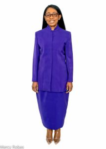 LADIES CLERGY JACKET WITH SKIRT STYLE LC031 (PURPLE)