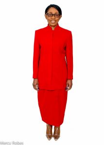 Womens Clergy Jacket With Skirt Style LC031 (Red)