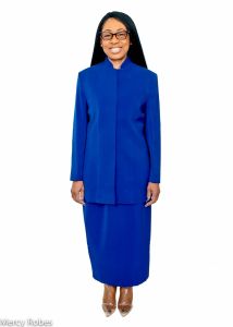 LADIES CLERGY JACKET WITH SKIRT STYLE LC031 (ROYAL BLUE)