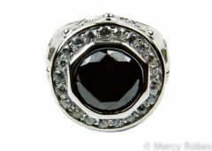 Womens Clergy Pastor Ring Subs527 (S Black)