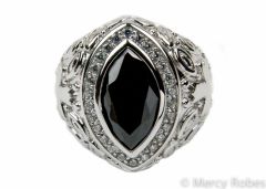 Womens Clergy Pastor Ring Subs523 (S-Black)