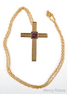 LADIES PECTORAL CROSS WITH CHAIN SUBS788 (G P)