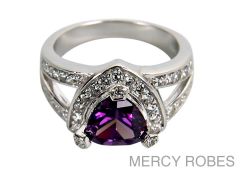 Womens Clergy Ring Subs432 S-Purple