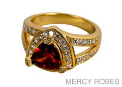 Womens Clergy Ring Subs432 G-Red