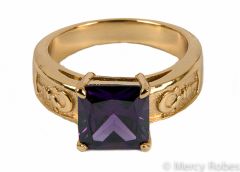 Womens Clergy Ring Sub498 G-Purple