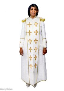 Womens Robe Style Msrati 2024 (White/Gold Lt)
