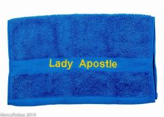 Preaching Hand Towel Lady Apostle (Royal/Gold)