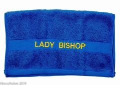 Preaching Hand Towel Lady Bishop (Royal/Gold)