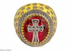 MENS CLERGY BISHOP/APOSTLE RING STYLE MGR2036 (G R)