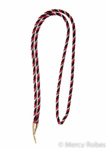 3 STRAND CLERGY CORD (BLACK/RED/SILVER)