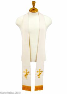 Long Clergy Stole Style Rvs2019 (Cream/Gold)