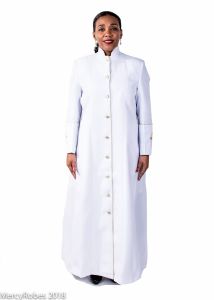 Womens Robe Style LR117 (White/Gold)