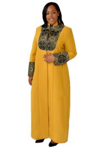 Womens Robe Style LR128 (Mustard Gold/Black - Gold Liturgical)SIZE 20