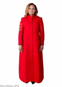 WOMEN'S ROBE STYLE LR6000 (RED WITH BARS) 