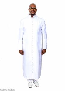33 Button Clergy Cassock Robe (White)