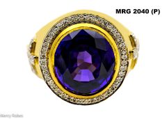 Mens Clergy Bishop Ring Mrg2040 (G P) (Purple Amethyst)