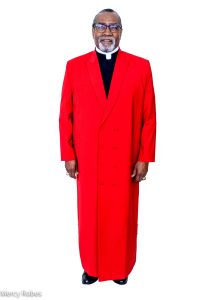 Mens Clergy Long Coat (Red)