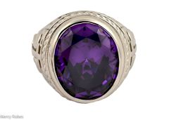 Mens Bishop Clergy Ring Style Subs386 (S - Purple)
