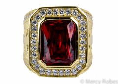 MENS CLERGY RING STYLE SUBS7P7 (G-RED)