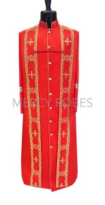 MENS ROBE STYLE EMB125 (RED/GOLD)