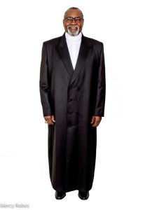 MENS CLERGY LONG COAT (BLACK)