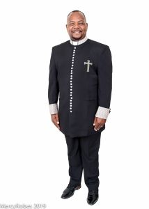 CLERGY JACKET & PANTS CJ035 (BLACK/CREAM BROCADE)