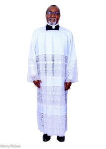 Mens Long Surplice With Lace Style 042323