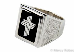 Mens Pastors Clergy Ring Style Subs877 (S Black)