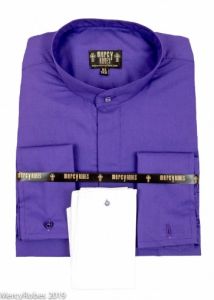Mens Long Sleeve Roman Pontiff Full Collar Shirt (Roman Purple)