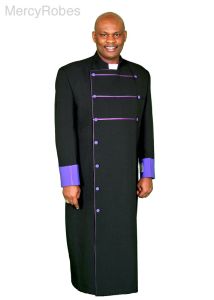 Anglican Robe Style Zbr168 (Black/Purple)