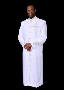 QUICK SHIP CLERGY ROBE STYLE BAL142 (WHITE/GOLD)