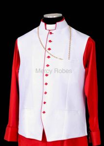 Clergy Vest (White/Red)