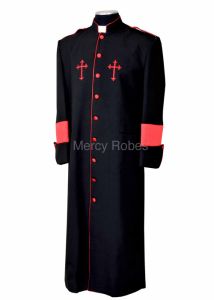 Clergy Robe Style Bnl158 (Black/Red)
