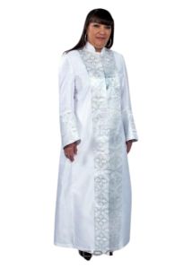 Womens Robe Style LR171 (White/Silver)