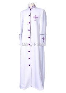 Womens Robe Style LR142 (White/Purple)