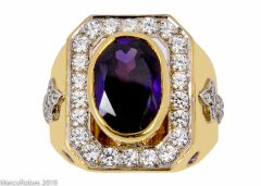 Mens Clergy Bishop Ring Style Mrg2024 (G P) (Purple Amethyst)