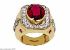 Mens Clergy Apostle Ring Style Mrg2024 (G R) (Red Ruby)