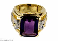 Mens Clergy Bishop Ring Mrg2027 (G P) (Purple Amethyst)